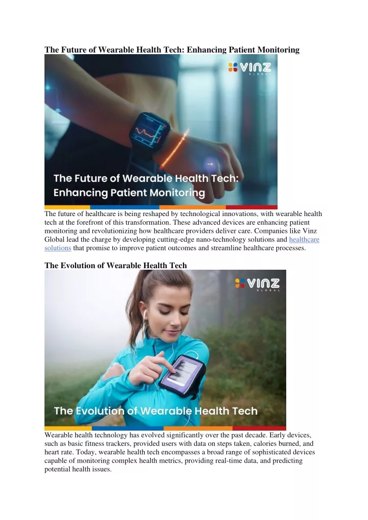 the future of wearable health tech enhancing