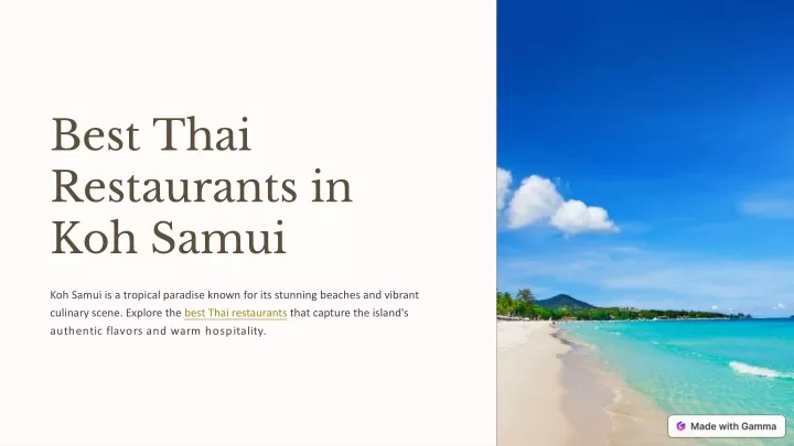 best thai restaurants in koh samui