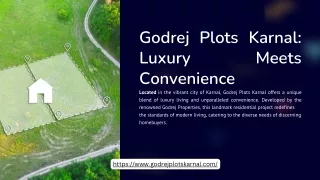 Godrej Plots Karnal | Offers Residential Plots