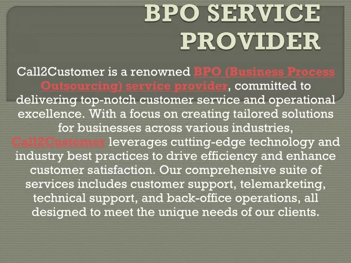 bpo service provider