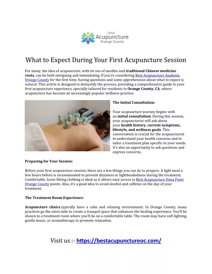 what to expect during your first acupuncture