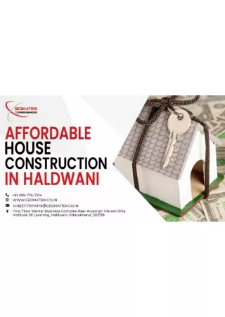 Affordable House Construction in Haldwani
