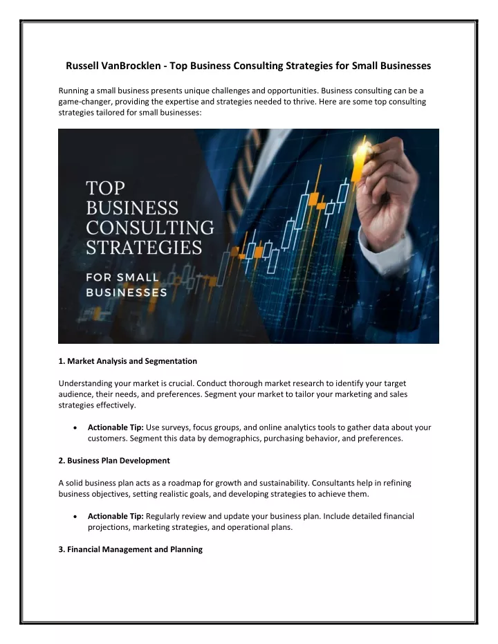 russell vanbrocklen top business consulting