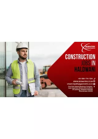 Construction Jobs in Haldwani