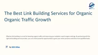 The Best Link Building Services for Organic Traffic Growth