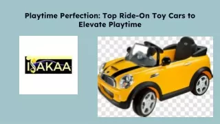 Playtime Perfection_ Top Ride-On Toy Cars to Elevate Playtime