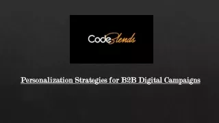 personalization strategies for b2b digital