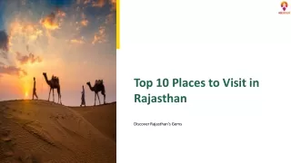 Top 10 places to visit in Rajasthan