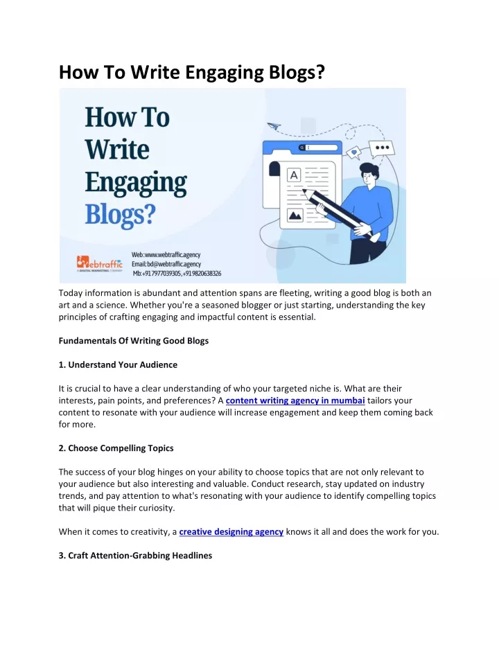 how to write engaging blogs