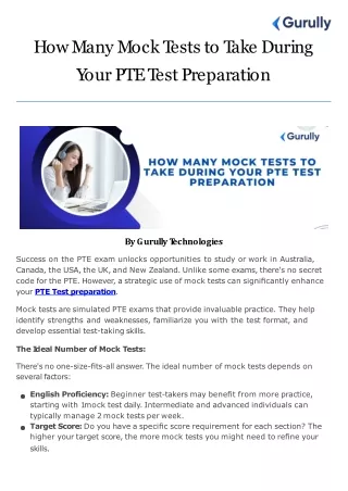 How Many Mock Tests to Take During your PTE Test Preparation