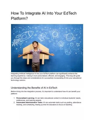 How To Integrate AI Into Your EdTech Platform