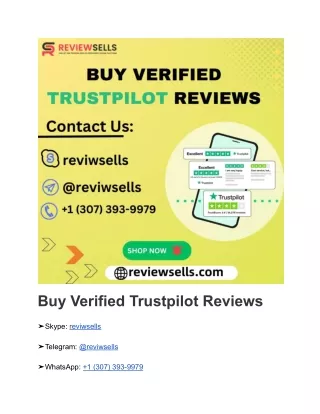 Buy Verified Trustpilot Reviews