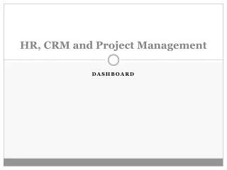 HR, CRM and Project Management