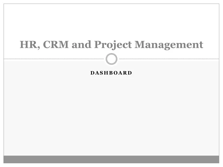 hr crm and project management