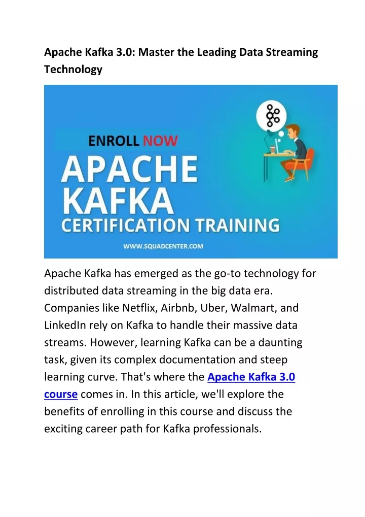 apache kafka 3 0 master the leading data