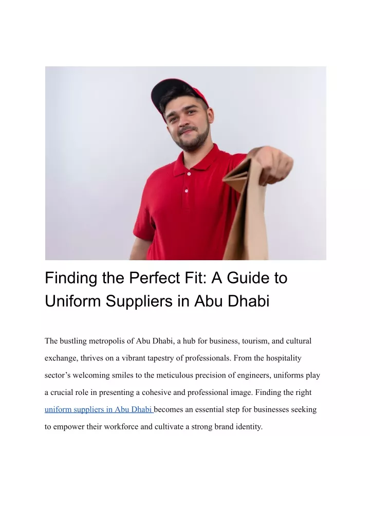 finding the perfect fit a guide to uniform