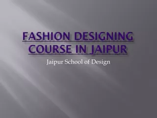 Fashion Designing Course in Jaipur