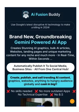 AI Fusion Buddy Review: Brand New, Groundbreaking Gemini-Powered AI App