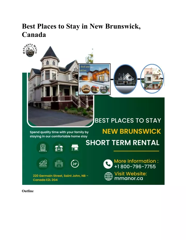 best places to stay in new brunswick canada