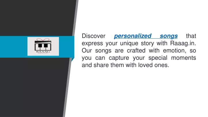 discover personalized songs that express your