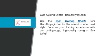 Gym Cycling Shorts  Beautifulyogi.com