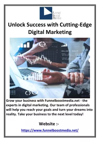 Unlock Success with Cutting-Edge Digital Marketing