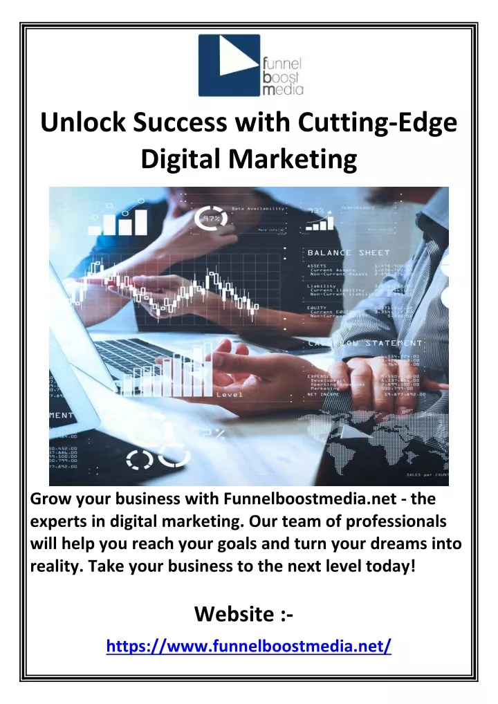 unlock success with cutting edge digital marketing