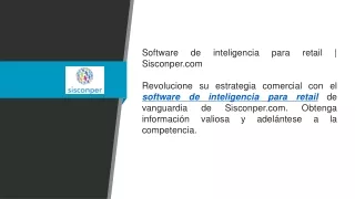 Software de inteligencia para retail  Sisconper.com