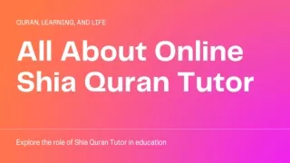 Shia Quran Tutor