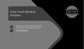 Final Touch Blinds & Shutters