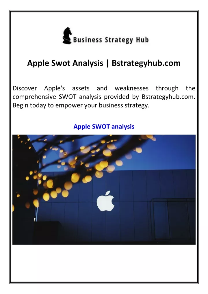 apple swot analysis bstrategyhub com