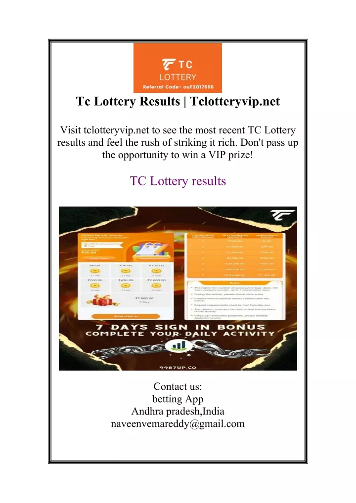 tc lottery results tclotteryvip net