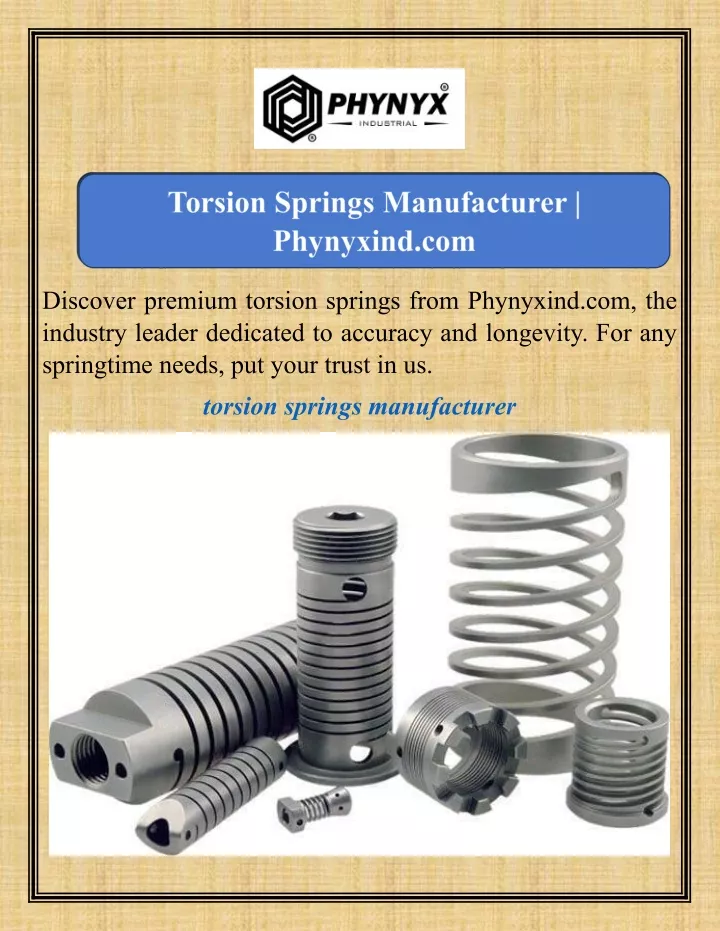 discover premium torsion springs from phynyxind