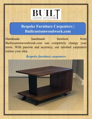 Bespoke Furniture Carpenters Builtcustomwoodwork.com