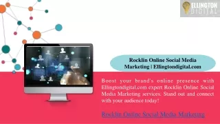 Rocklin Online Social Media Marketing Ellingtondigital.com