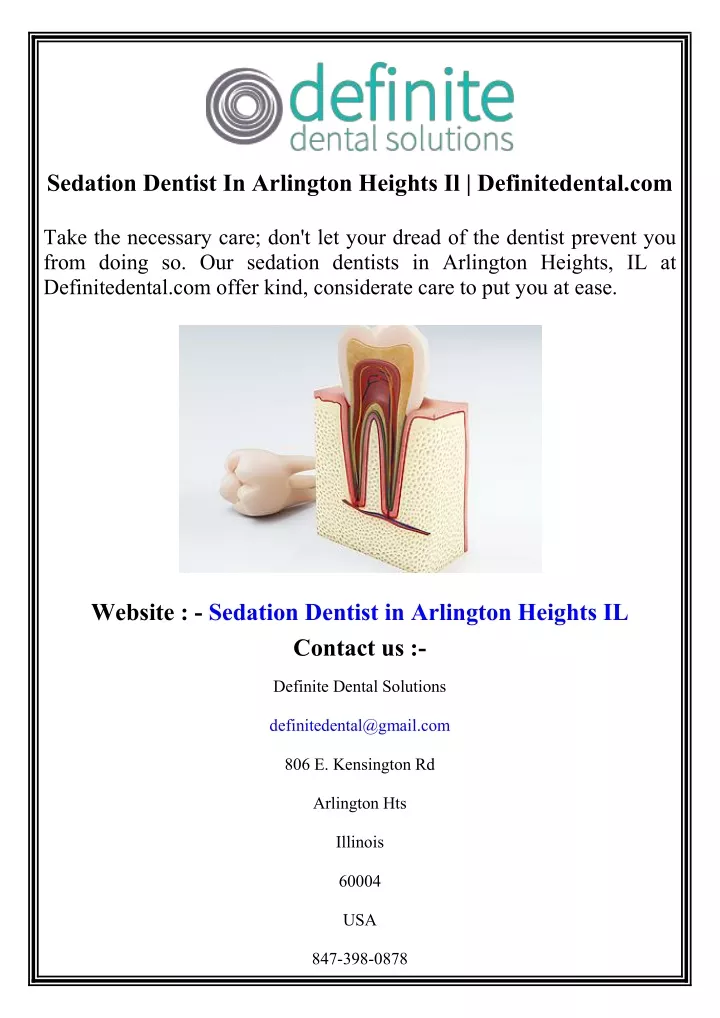 sedation dentist in arlington heights