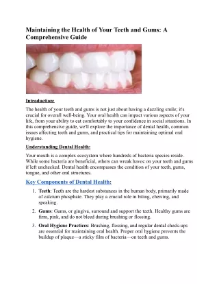 Maintaining the Health of Your Teeth and Gums.docx