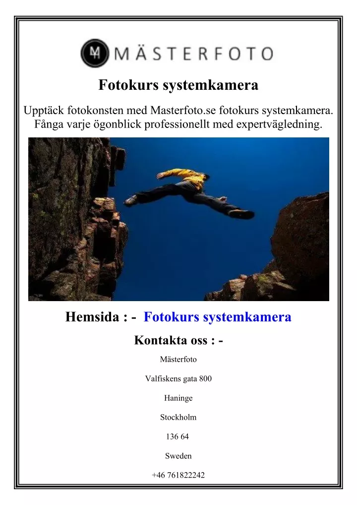 fotokurs systemkamera