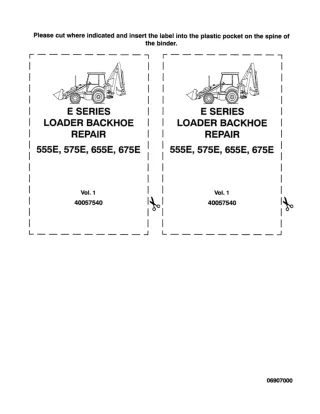 Ford 555E, 575E, 655E, 675E Loader Backhoe Service Repair Manual Instant Download