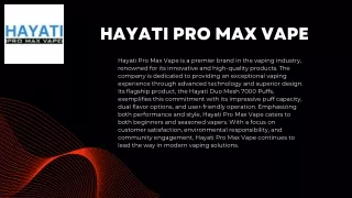 Hayati Pro Max Vape