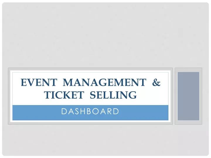 event management ticket selling