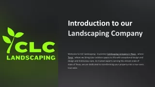 introduction to our landscaping company