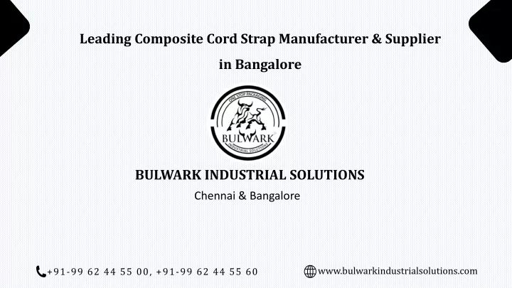 leading composite cord strap manufacturer