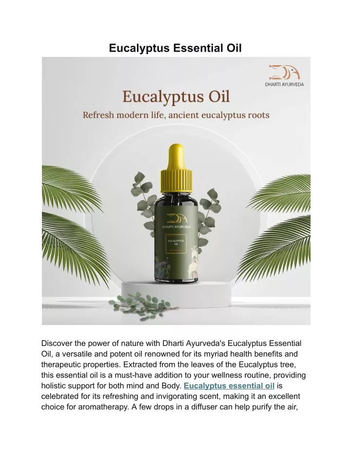 eucalyptus essential oil