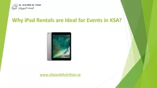 why ipad rentals are ideal for events in ksa