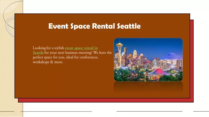 event space rental seattle