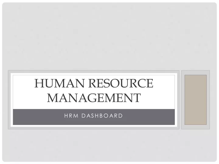 human resource management