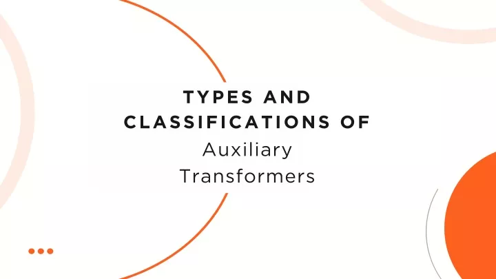 types and classifications of