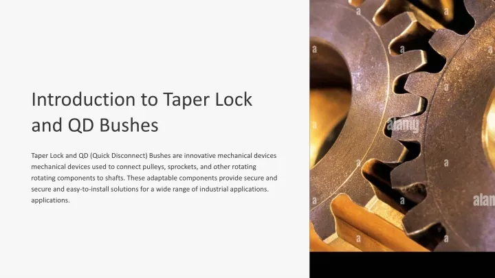 introduction to taper lock and qd bushes