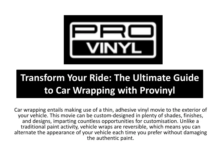 transform your ride the ultimate guide